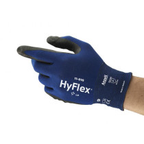 Safety gloves Ansell HyFlex 11-816, size 8. Ultra thin Nylon, spandex. Foam nitrile palm dipped.