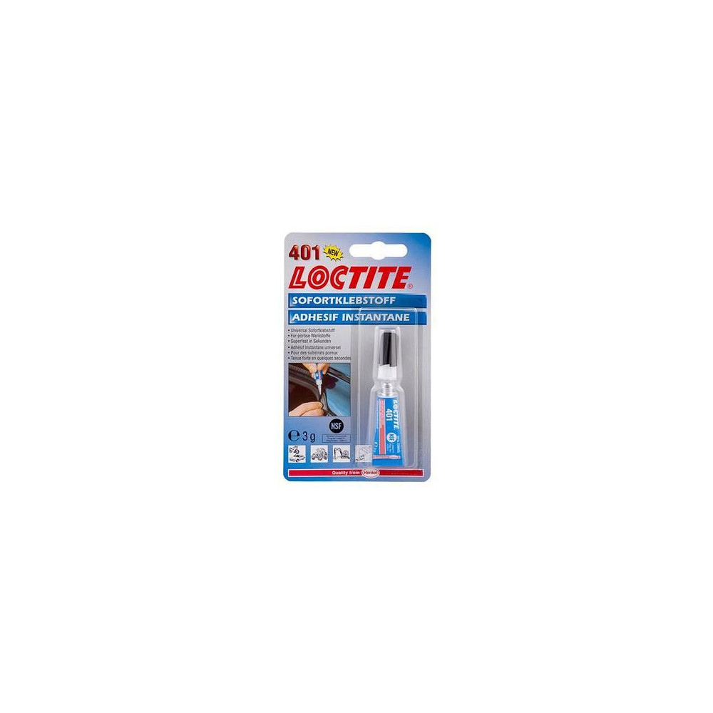 LOCTITE 401 KIIRLIIM RASKESTILIIMITAVATELE MATERJALIDELE 3G BLISTER