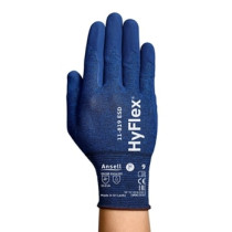 Safety gloves Ansell HyFlex 11-819 ESD, size 8. Thin Nylon, spandex, carbon. Foam nitrile palm dipped. Retail pack