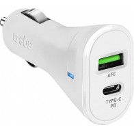 SIGARETIPESA 12V 20W USB-C PD + USB-2.1.A VALGE (LAADIJA PESA)