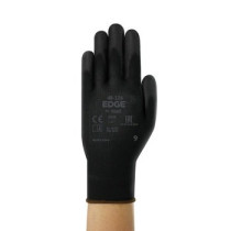 Safety gloves Ansell Edge 48-126, size 7. Ultra thin polyester. PU palm dipped.