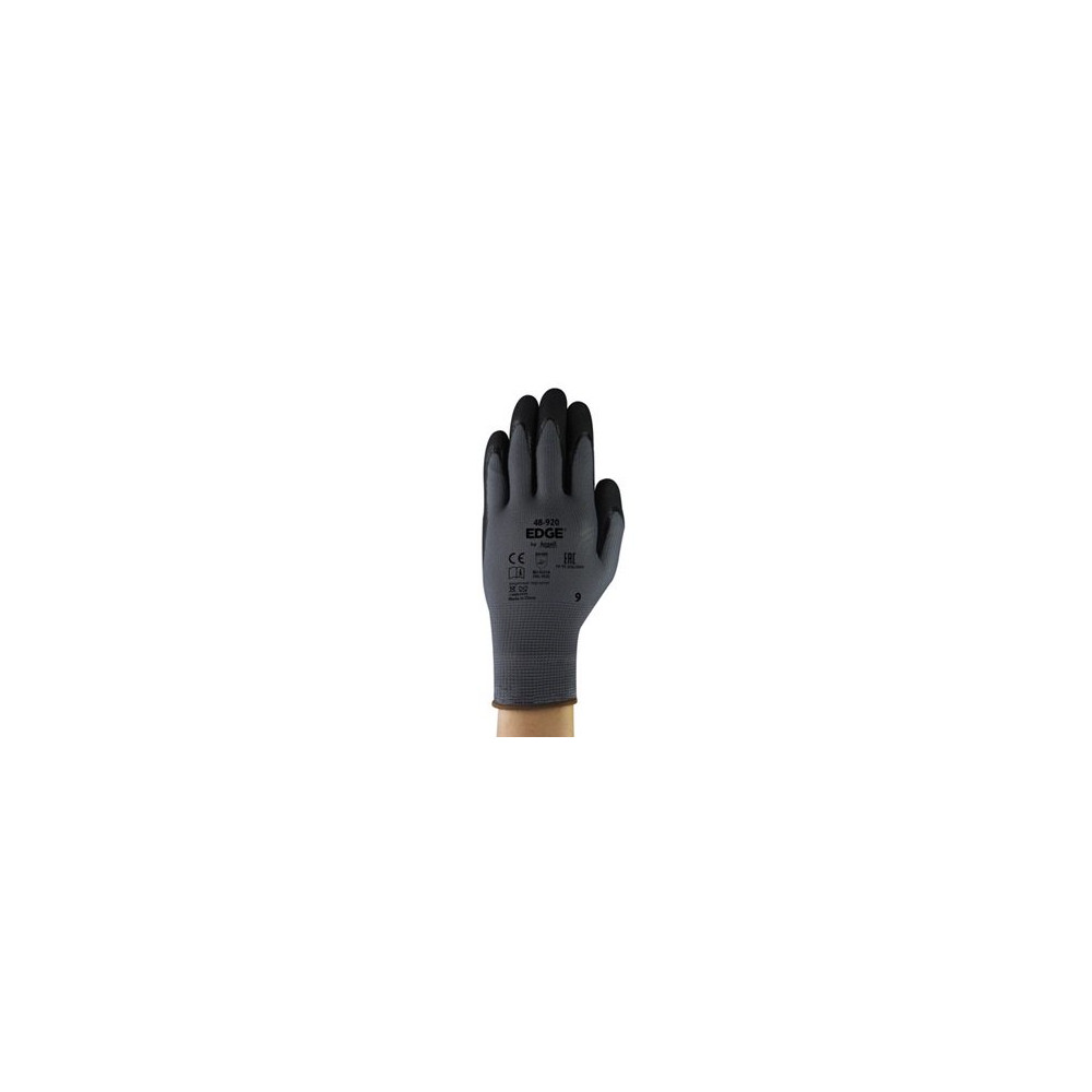 Safety gloves Ansell Edge 48-920, double nitrile palm,size 8