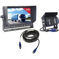 JUHTMEGA TAGURDUSKAAMERA KOMPLEKT VIGNAL IP69K + 7" EKRAAN +20M KAABEL 12/24V