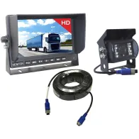 JUHTMEGA TAGURDUSKAAMERA KOMPLEKT VIGNAL IP69K + 7" EKRAAN +20M KAABEL 12/24V