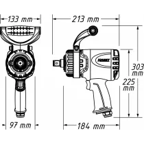 PNEUMO LÖÖKMUTRIKEERAJA 3/4" 4100NM 9013TT HAZET