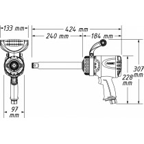 PNEUMO LÖÖKMUTRIKEERAJA 1" 3850NM PIKK VÕLL TWIN TURBO HAZET