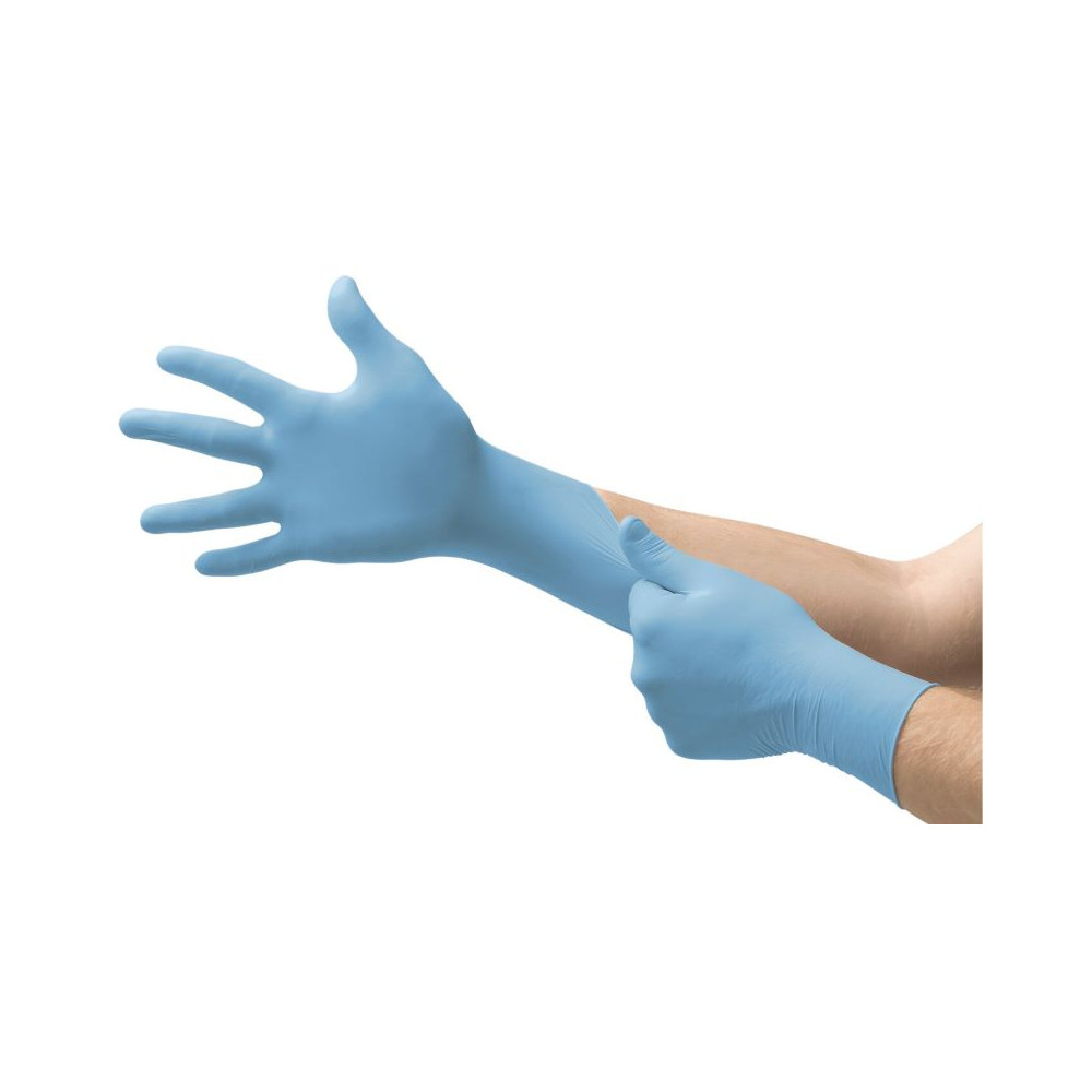 Disposable nitrile gloves Ansell Microflex 92-134, 100 pcs, 0,07mm blue, size S (6.5-7)