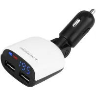 VOLTMEETER + 2XUSB LAADIJA 3,4A 12/24V CARMOTION
