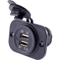 USB LAADIJA 2 PESA 12/24V 3,1A SÜVISTATAV CARMOTION