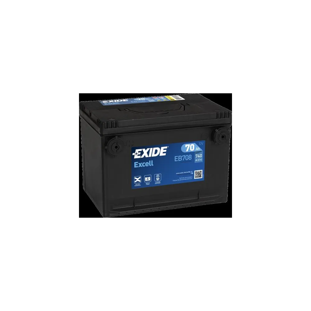 EXIDE 70AH 740A 260X180X186 USA +/-