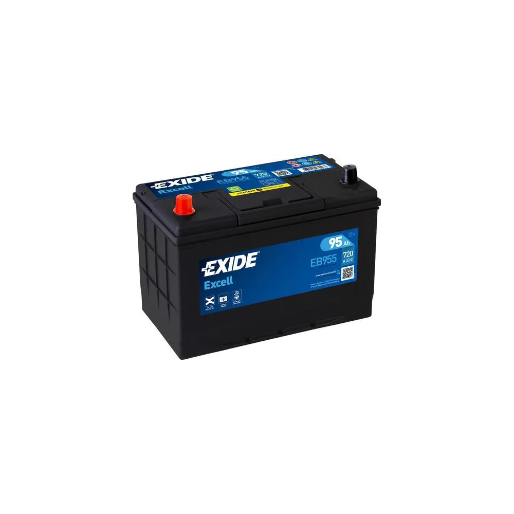 EXIDE 95AH 760A 306X173X225 EXCELL +/-