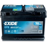 EXIDE 70AH 760A 278X175X190 EFB Start/St