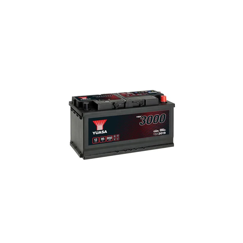 YUASA 12V 95Ah 850A SMF 353X175X190 -/+