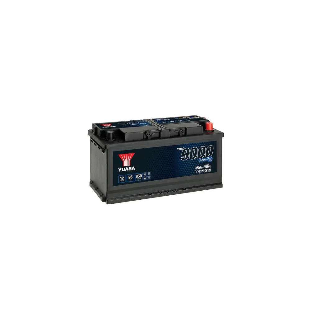 YUASA 12V 95Ah 850A AGM 353X175X190 -/+