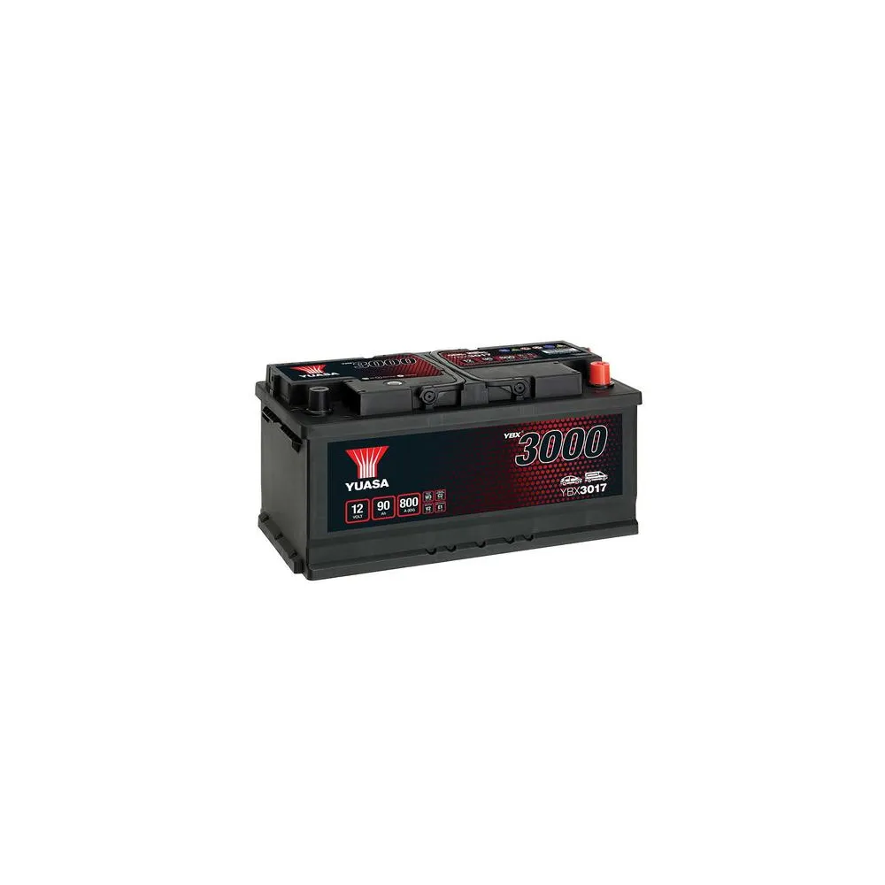 YUASA 12V 90Ah 800A SMF 353X175X175 -/+