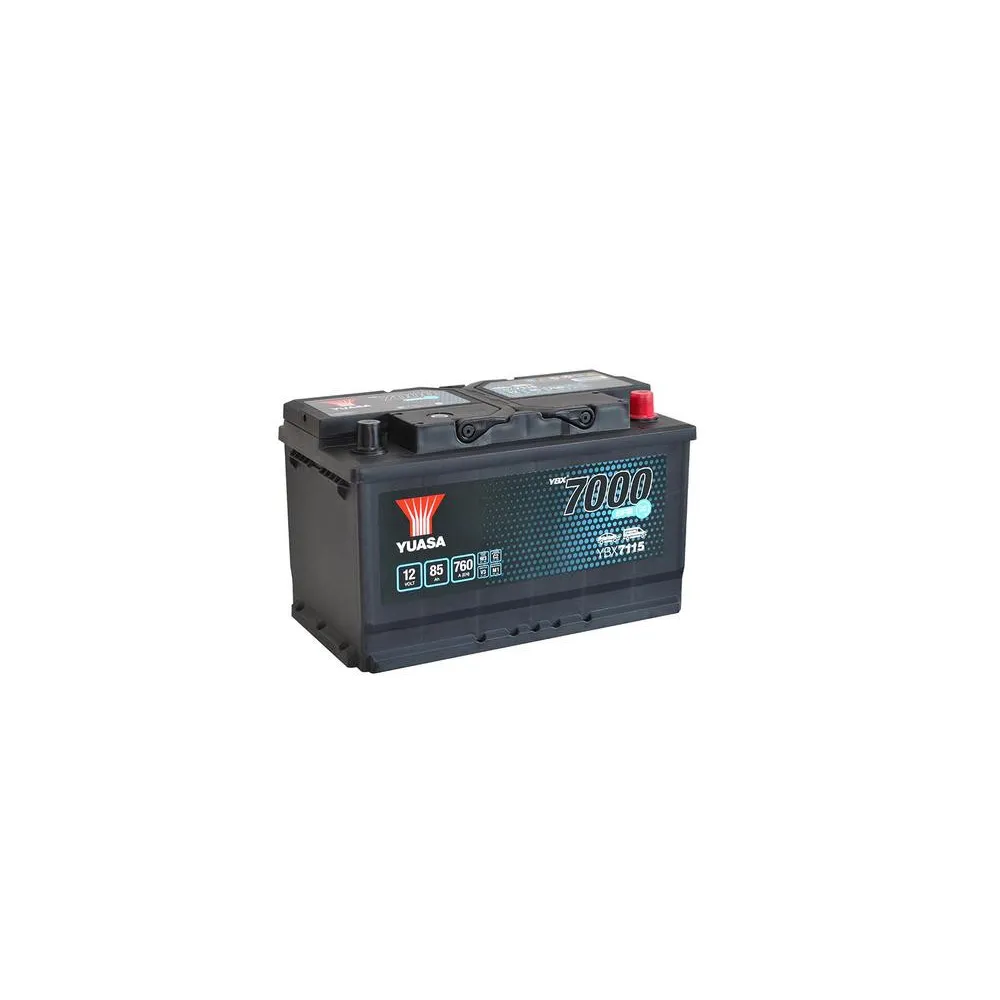 YUASA 12V 85Ah 760A EFB 317X175X190 -/+