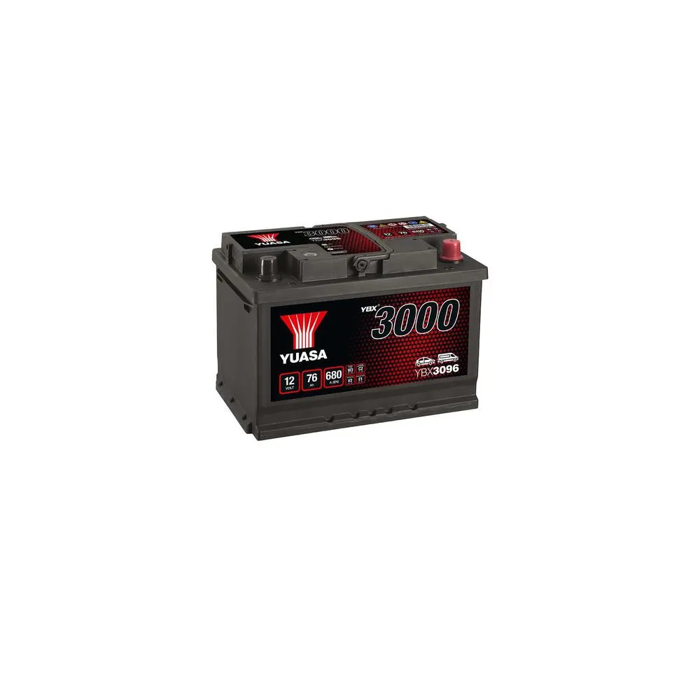 YUASA 12V 76Ah 680A SMF 278X175X190 -/+