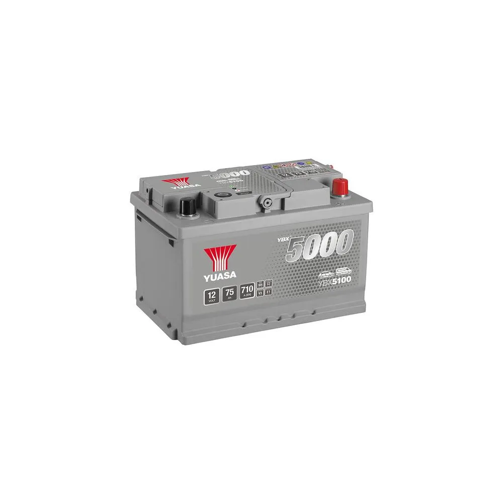 YUASA 12V 75Ah 710A 278X175X175 -/+