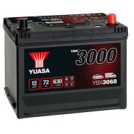 YUASA 12V 72Ah 630A SMF 269X174X223 -/+