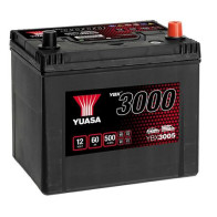 YUASA 12V 60Ah 500A SMF 231X173X225 -/+