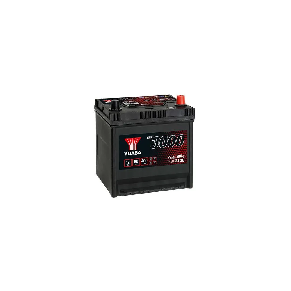 YUASA 12V 50Ah 400A SMF 202X173X225 -/+