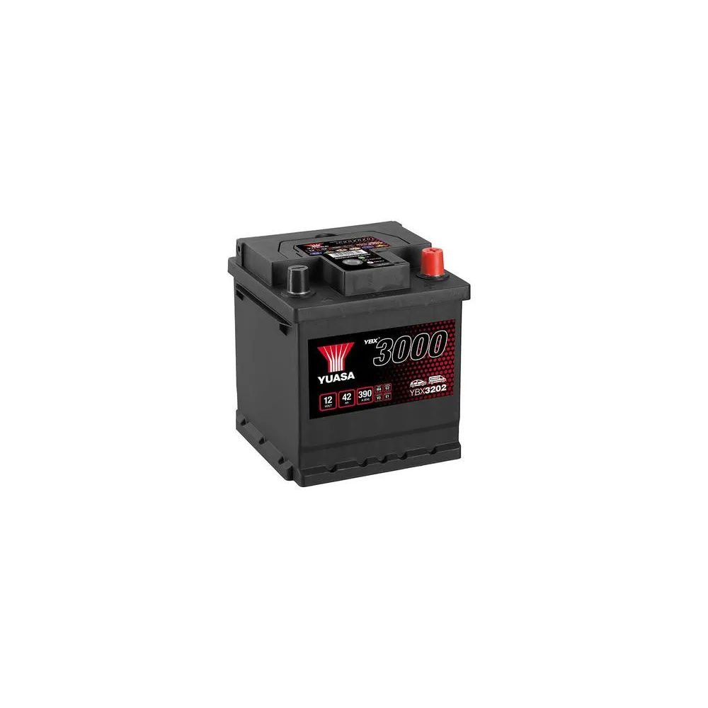 YUASA 12V 42Ah 390A SMF 175X175X190 -/+