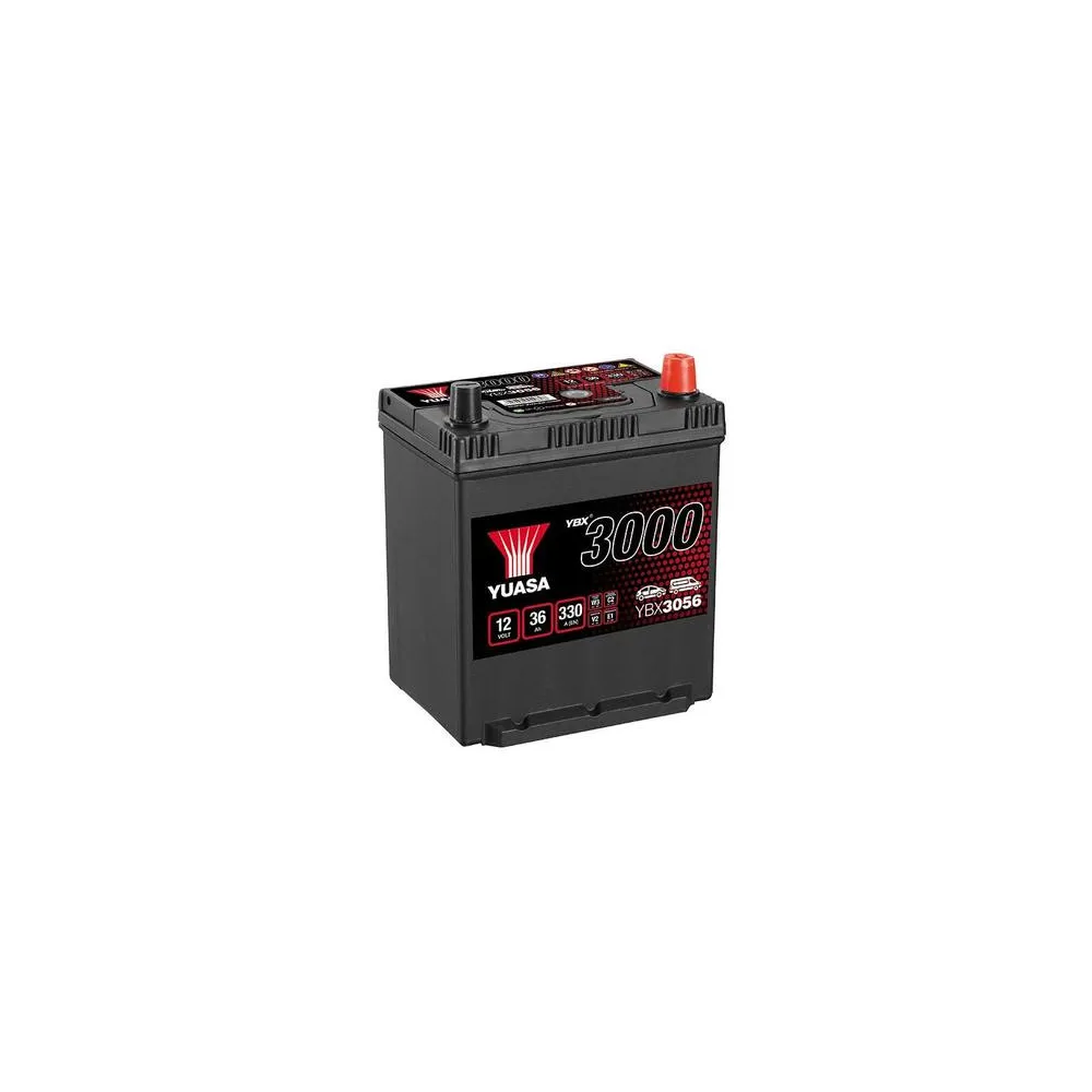 YUASA 12V 36Ah 330A SMF 187X136X227 -/+