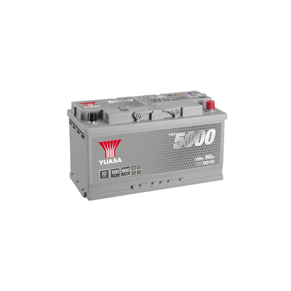 YUASA 12V 100Ah 900A 353X175X190 -/+