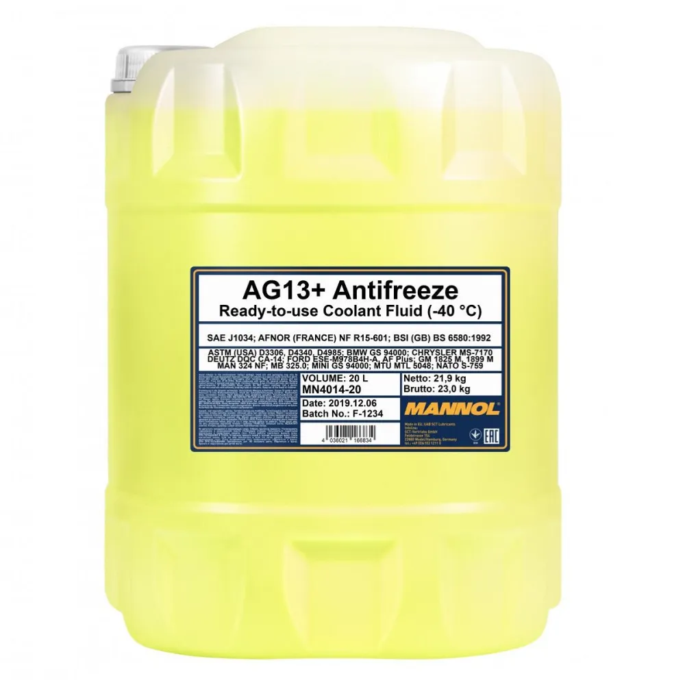 Mannol 4014 jahutusvedelik AG13+ Advanced -40C 20L