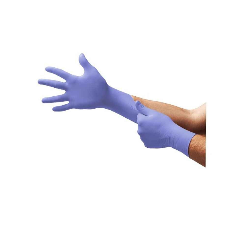 Disposable nitrile gloves Ansell Microflex 93-843, 0.65 AQL,100 pcs, 0,11mm blue, size M (7,5-8)