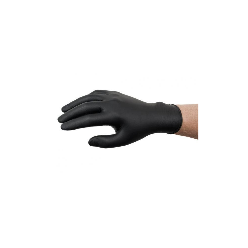 Disposable nitrile gloves Ansell Microflex 93-852, 100 pcs, 0,12mm black, size M (7,5-8)