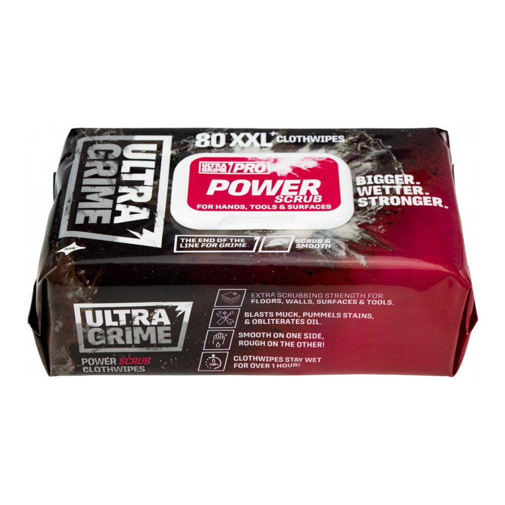 ULTRAGRIME PRO POWER SCRUB ABRASIIVSED PUHASTUSLAPID 80TK/PAKK