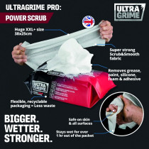 ULTRAGRIME PRO POWER SCRUB ABRASIIVSED PUHASTUSLAPID 80TK/PAKK