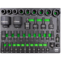 41-OS. 3/4"+1/2" LÖÖKPADRUNITE+OTSIKUTE KOMPL. 13-46MM PU-PANEELIS JBM*