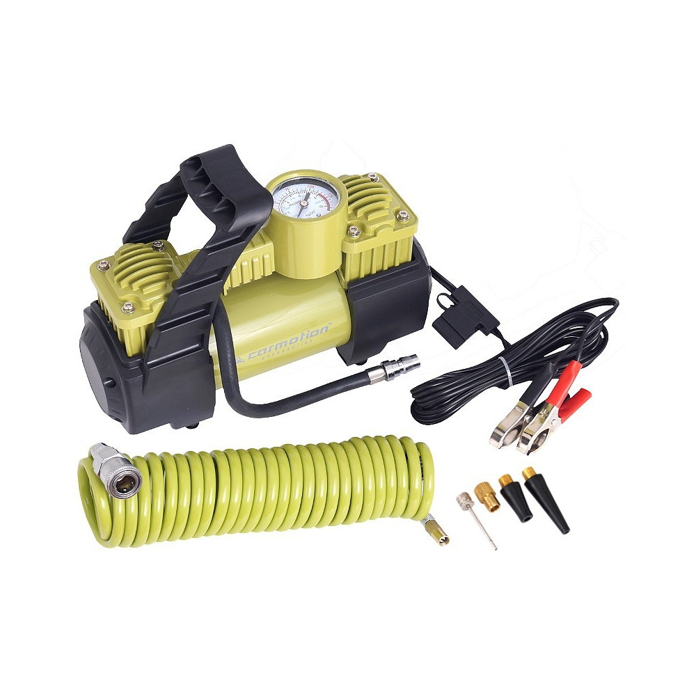 KOMPRESSOR KAHESILINDRILINE 12V/250W 70L/MIN 150PSI CARMOTION