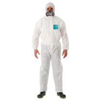 Disposable coverall Type 5/6 Ansell Alphatec 1800 Standard, white, size M