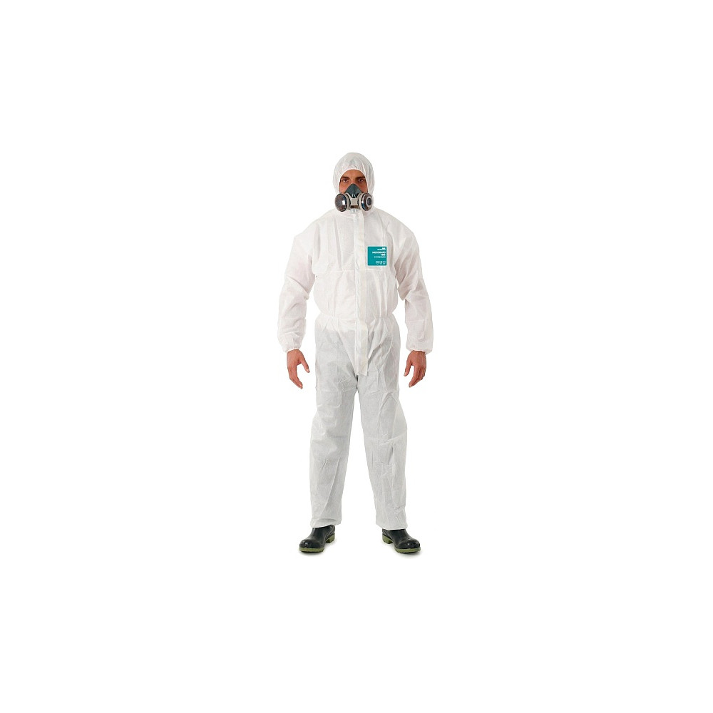 Disposable coverall Type 5/6 Ansell Alphatec 1800 Standard, white, size M