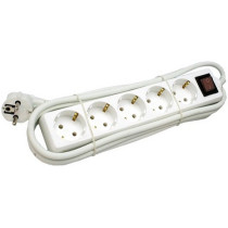 KONTORI PIKENDUSJUHE LÜLITIGA 5 PESA 1,5M 3X1,0MM2 VALGE