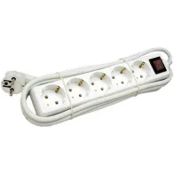 KONTORI PIKENDUSJUHE LÜLITIGA 5 PESA 1,5M 3X1,0MM2 VALGE