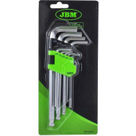 9-OS. TOLLMÕÕDUS L-KUUSKANTVÕTMETE KOMPLEKT 1/16"-3/8", KUULOTS JBM