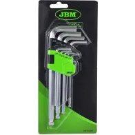 9-OS. TOLLMÕÕDUS L-KUUSKANTVÕTMETE KOMPLEKT 1/16"-3/8", KUULOTS JBM
