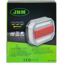 LED TAGATULI VASAK 12/24V, NUMBRI/GABARIIT/PIDURI/SUUNATULI (DÜNAM.) JBM