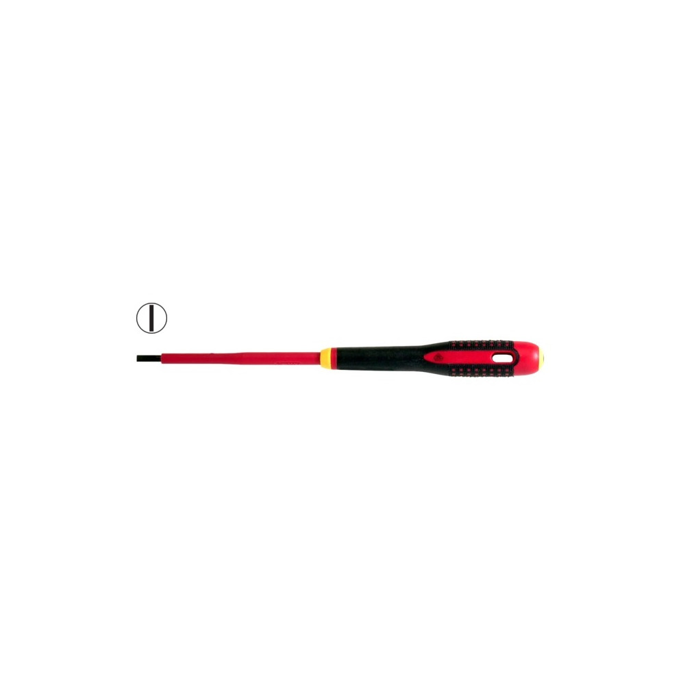 Insulated screwdriver ERGO™ slotted 0.4x2.5x75mm 1000V VDE flat