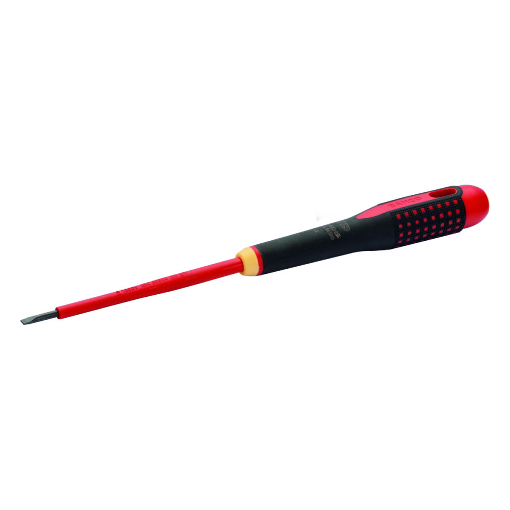 Insulated screwdriver ERGO™ SLIM slotted 0,8x4,0x100mm 1000V VDE straight