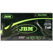 TÖÖKINDAD NITRIIL STRUKTUURNE "FORCE BLACK HD 7,0MIL", MUST L 100TK JBM