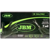 TÖÖKINDAD NITRIIL STRUKTUURNE "FORCE BLACK HD 7,0MIL", MUST M 100TK JBM