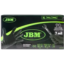 TÖÖKINDAD NITRIIL STRUKTUURNE "FORCE BLACK HD 7,0MIL", MUST XL 90TK JBM