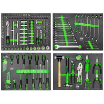 172-OS. 4X1/1 MOODULITE STARDIKOMPLEKT PÕHITÖÖRIISTAD PU-PANEELIS JBM*