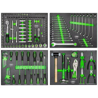 172-OS. 4X1/1 MOODULITE STARDIKOMPLEKT PÕHITÖÖRIISTAD PU-PANEELIS JBM*