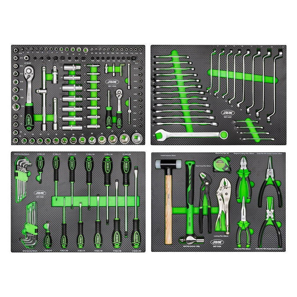 172-OS. 4X1/1 MOODULITE STARDIKOMPLEKT PÕHITÖÖRIISTAD PU-PANEELIS JBM*